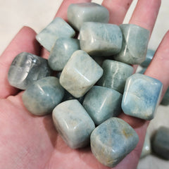 Aquamarine Crystals, Tumbled