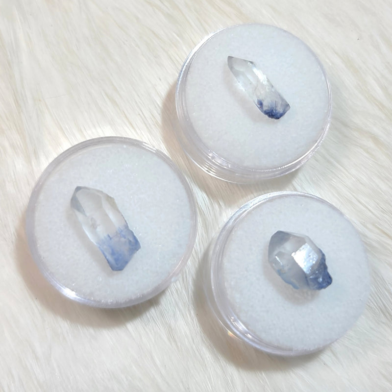 Blue Quartz Crystal Points (Dumortierite), Gem Jars