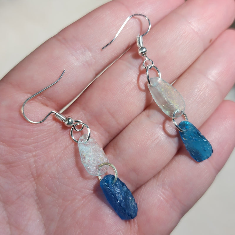 Ancient Roman Glass Earrings, Style A