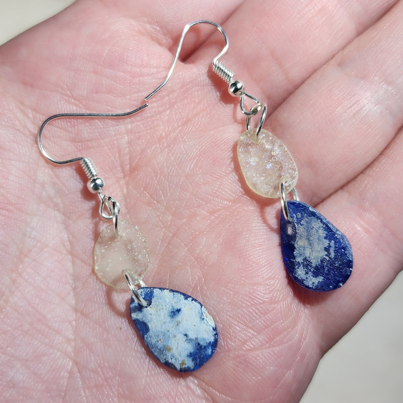 Ancient Roman Glass Earrings, Style A