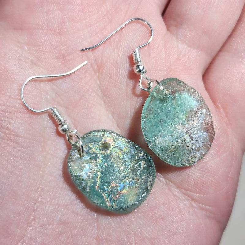 Ancient Roman Glass Earrings, Style B