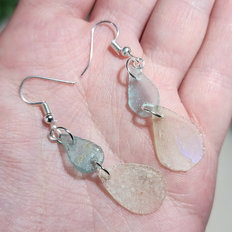 Ancient Roman Glass Earrings, Style C