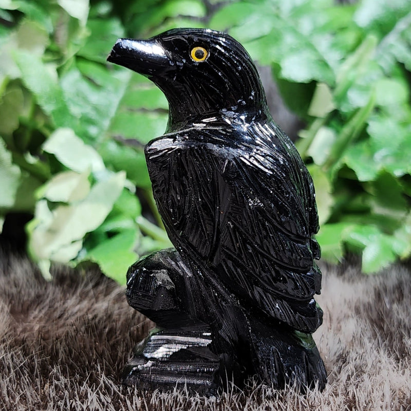 Onyx Carved Crow, B Grade