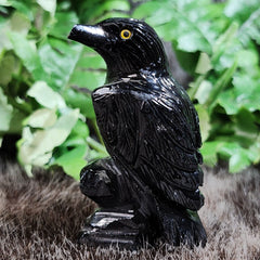 Onyx Carved Crow, B Grade