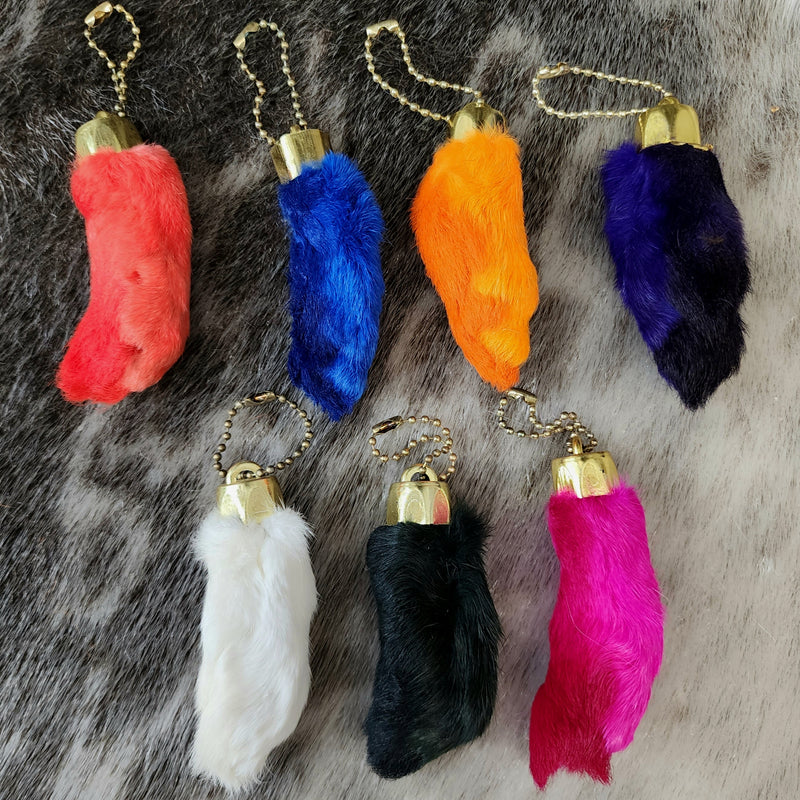 Lucky Rabbit Foot Keychains