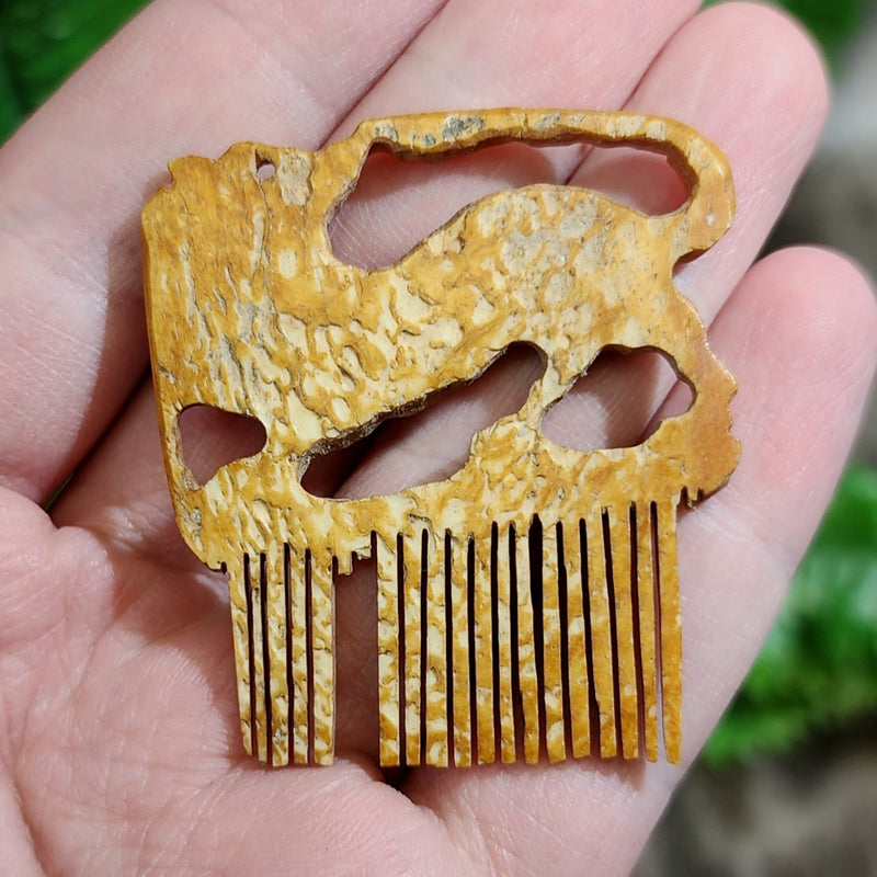 Ancient Byzantine Bone Comb, Lion