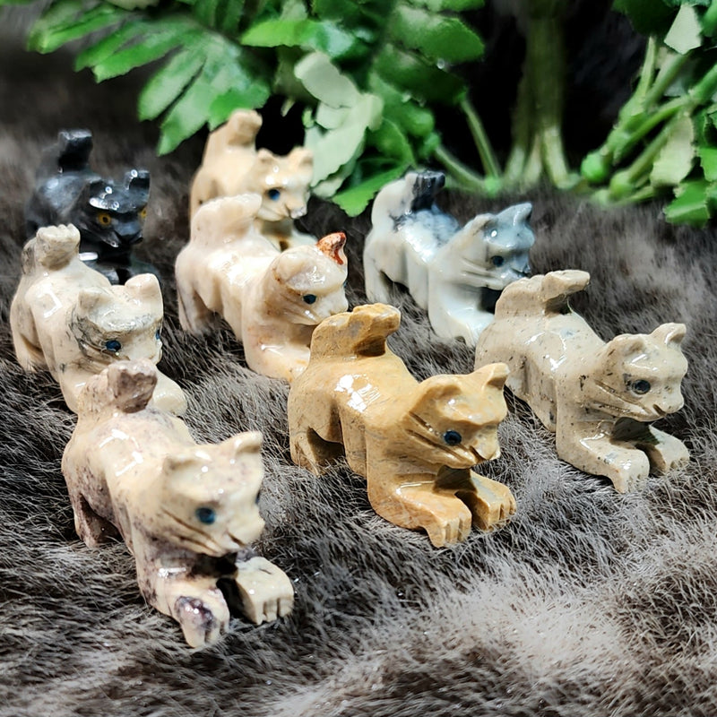 Cats, Agate Carvings