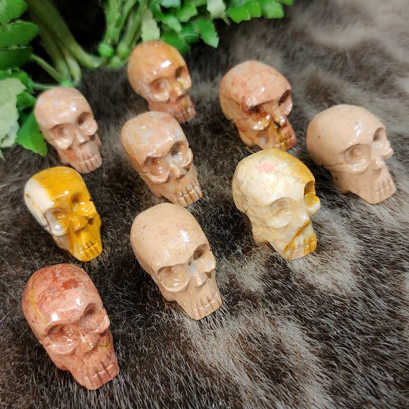 Human Skulls, Agate Carvings