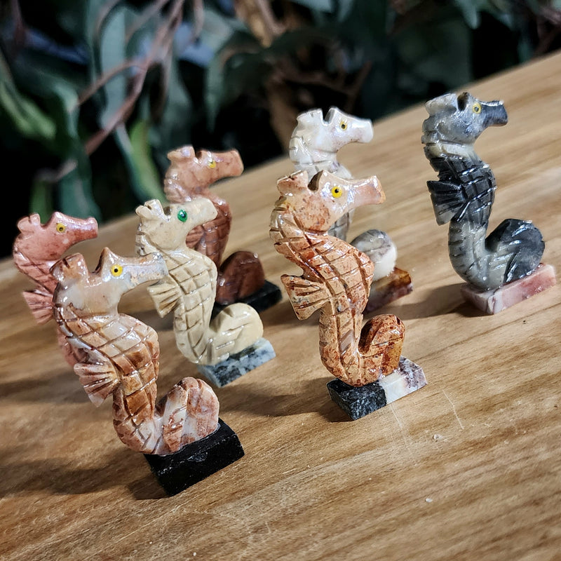 Seahorses, Agate Carvings