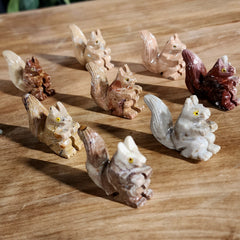 Squirrels, Agate Carvings