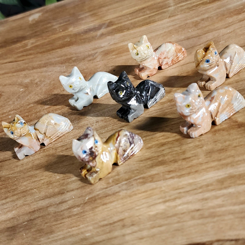 Cats, Agate Carvings