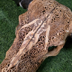 Water Buffalo Skull (Goddess Carving)