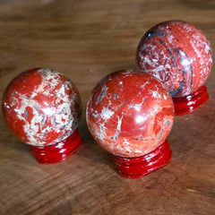Blood Agate Spheres (1.75