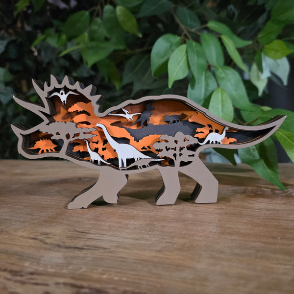 Triceratops Wood Art | SkullStore Inc.