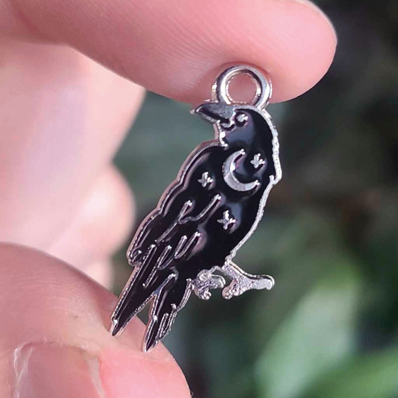 Moon Raven Pendants