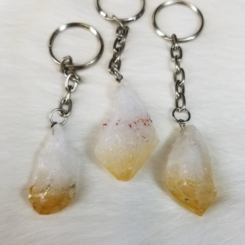 Citrine Crystal Keychains