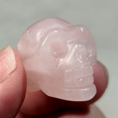 Carved Skulls, Rose Quartz (1