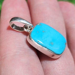 Turquoise & Silver Pendant, C