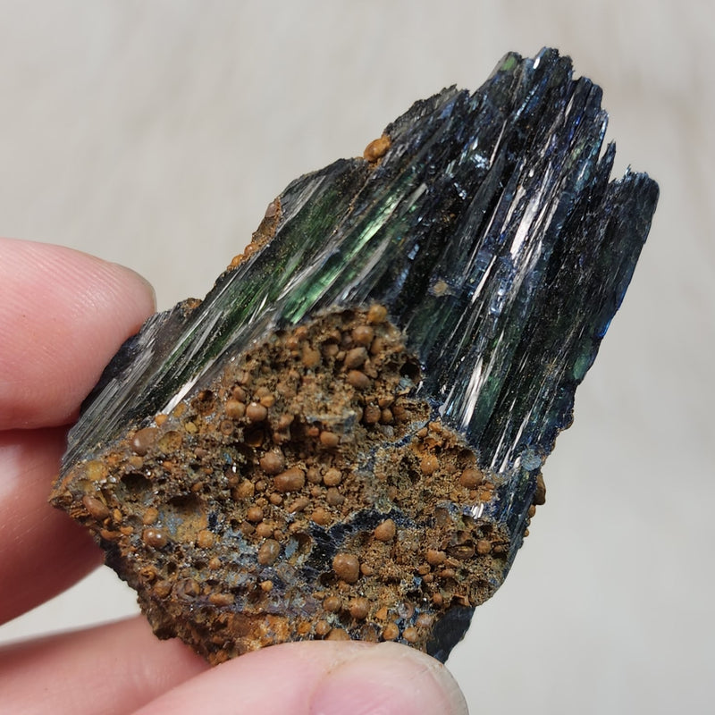 Green Vivianite Crystals (2")