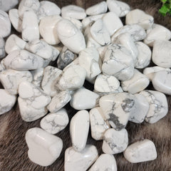 White Howlite, Tumbled PAIRS (1-1.25