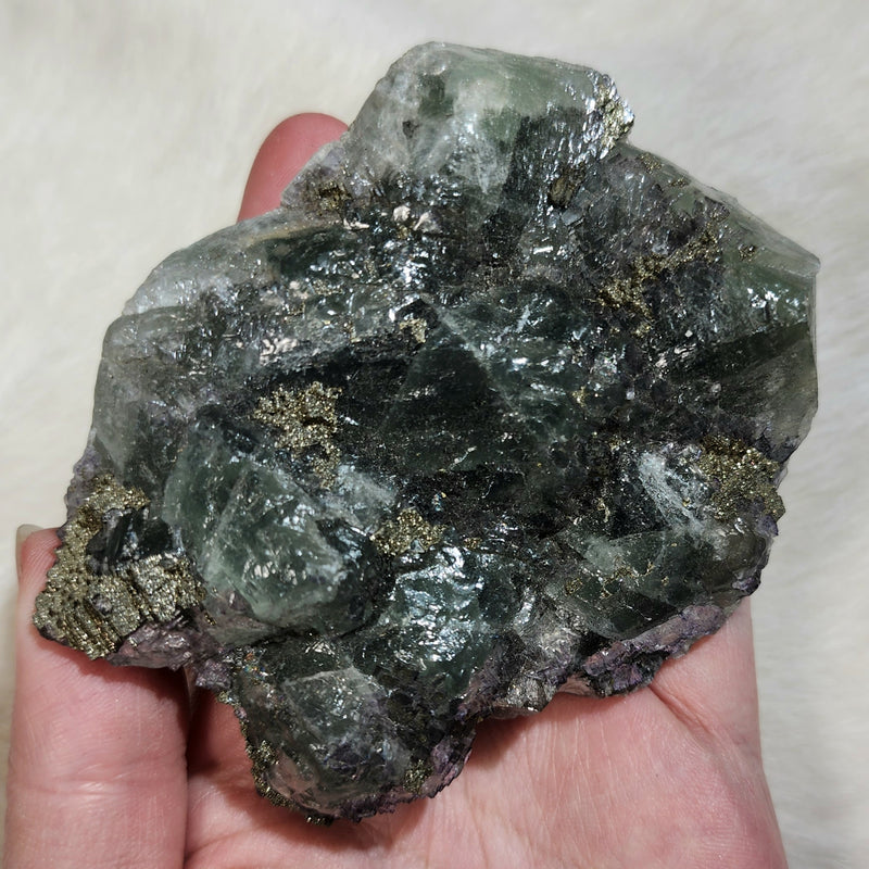 Fluorite & Pyrite B (4")
