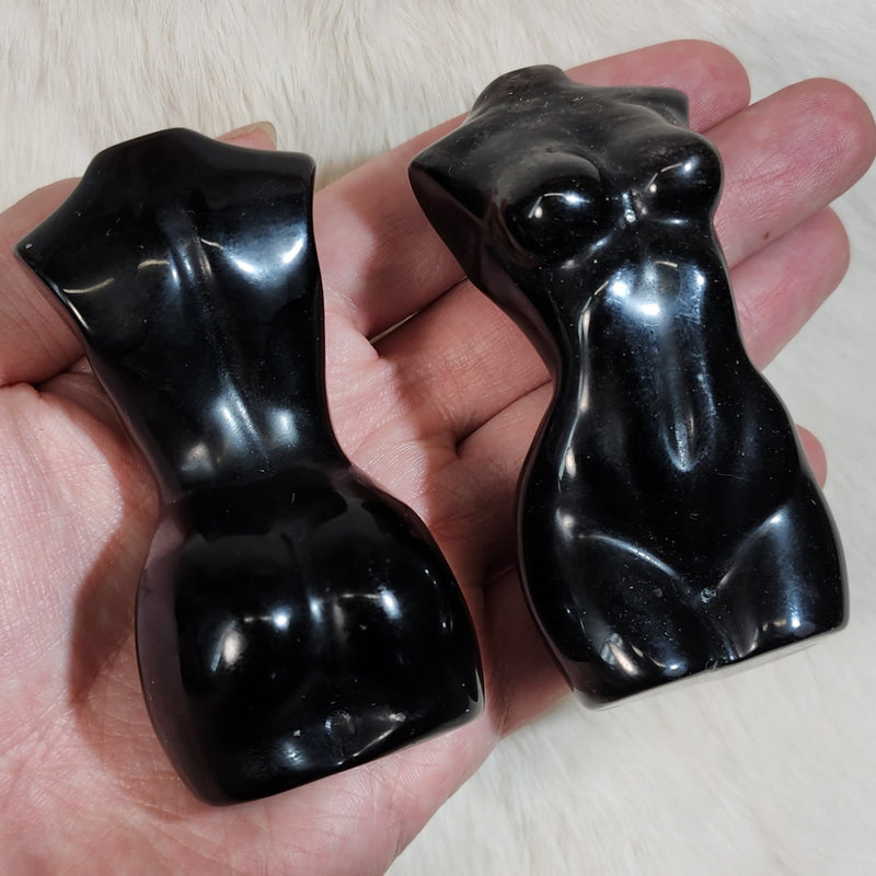 Obsidian, Carved Feminine Body (3")