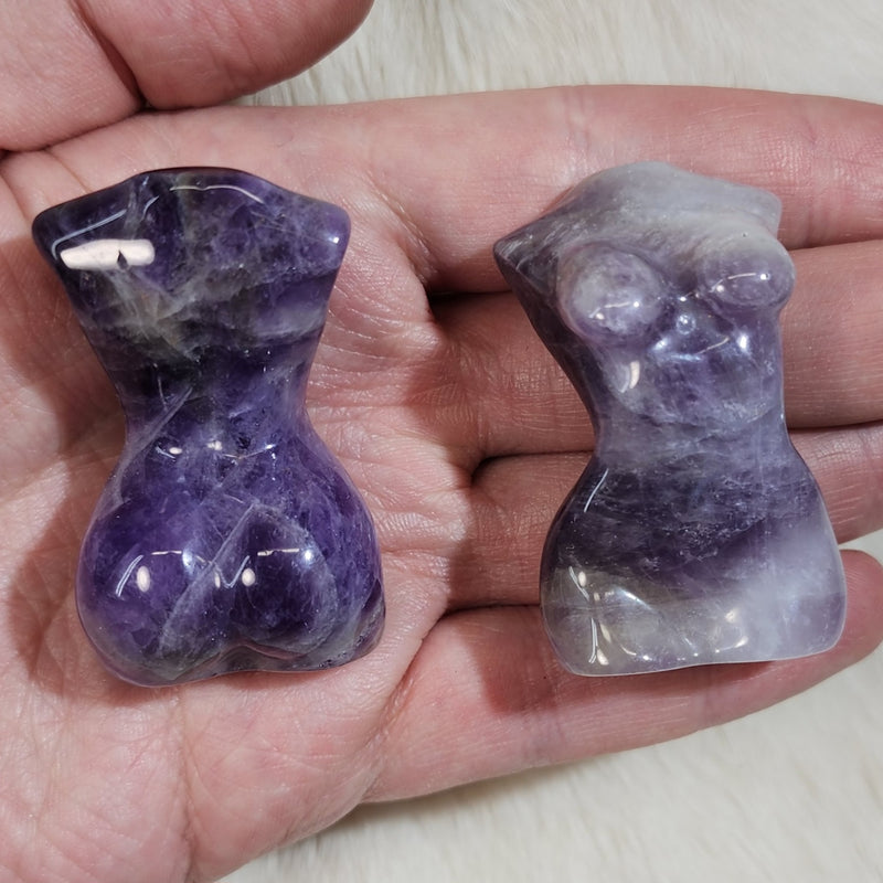 Amethyst, Carved Feminine Body (2")