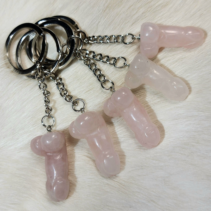 Magic Wand Keychains, Rose Quartz