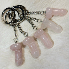 Magic Wand Keychains, Rose Quartz