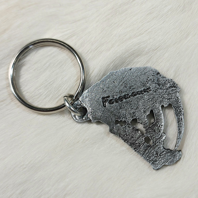 Sabertooth Tiger Skull Keychain