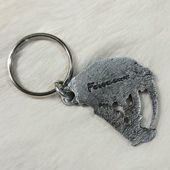 Sabertooth Tiger Skull Keychain