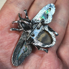 Beetle Brooches (Tiger's Eye & Mother of Pearl)