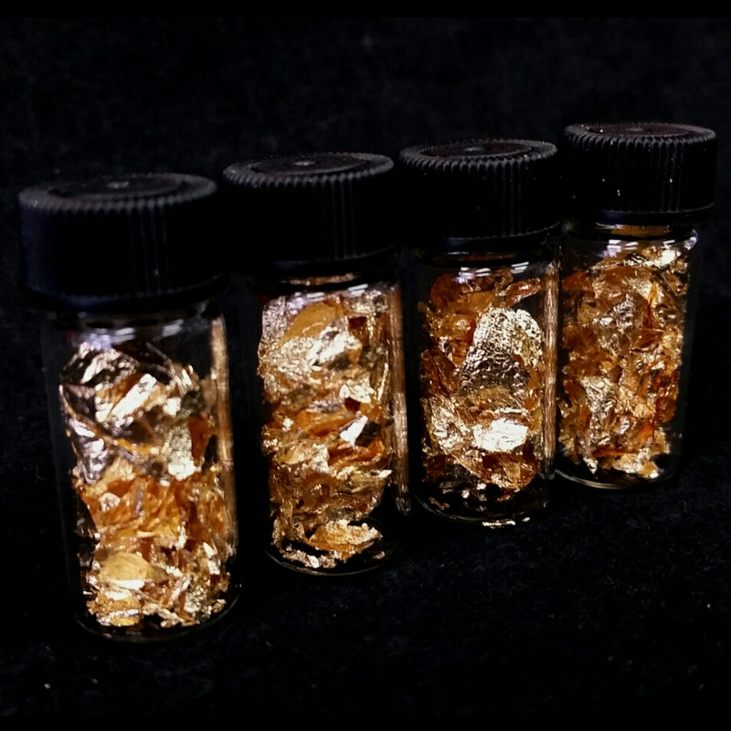 Gold Flake Jars, 1.5"