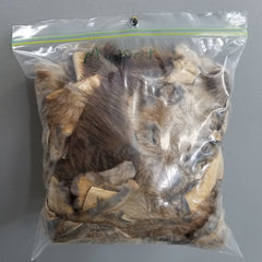 Muskrat Fur Scraps, Clearance Bags