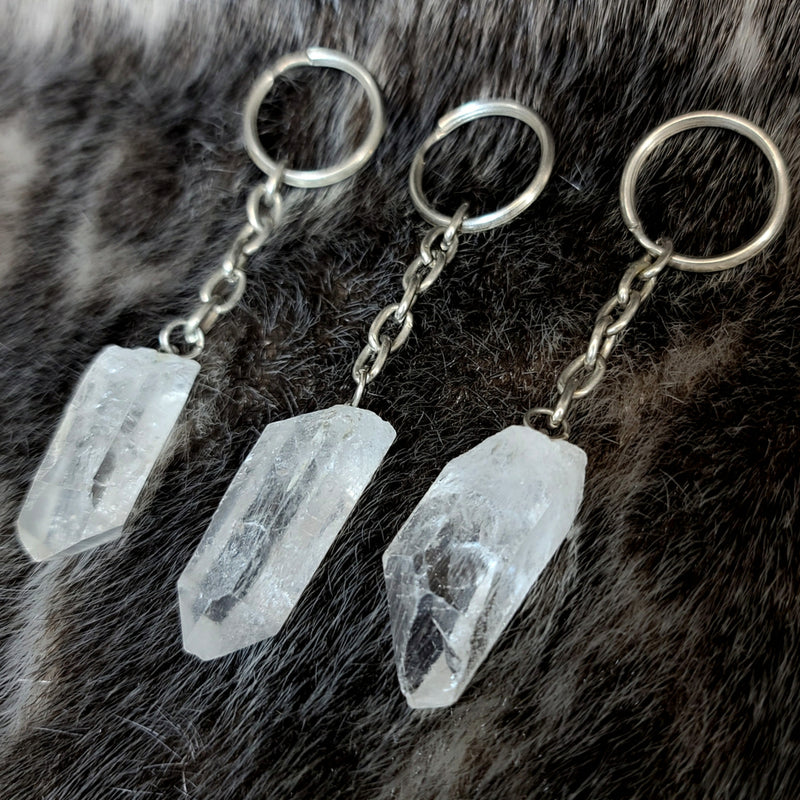 Quartz Crystal Keychains