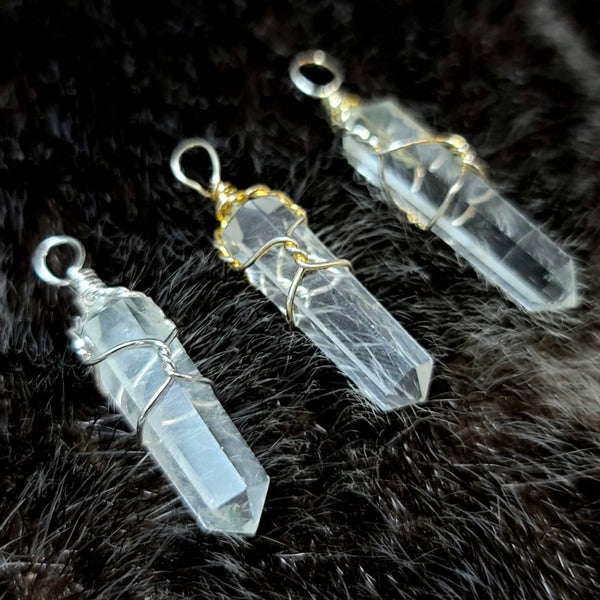 Quartz Crystal Pendants, Wire-Wrapped (SALE) | SkullStore Inc.