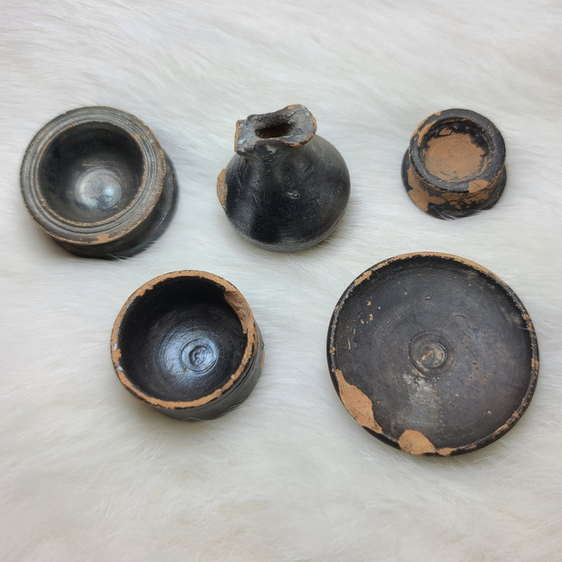 Ancient Greek Votive Blackware Set
