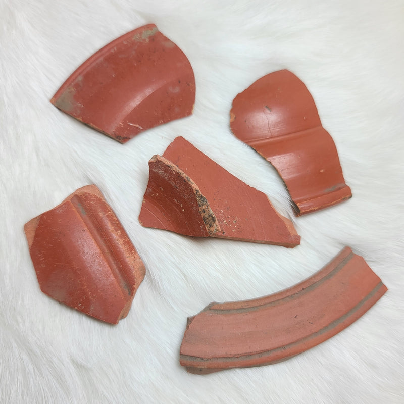 Ancient Roman Redware Pottery Sherds