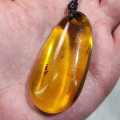 Dominican Amber Necklace, C (Leaf Debris)