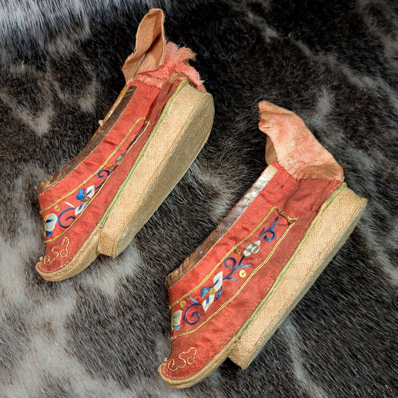 Foot-Binding Shoes (Lotus Shoes), A