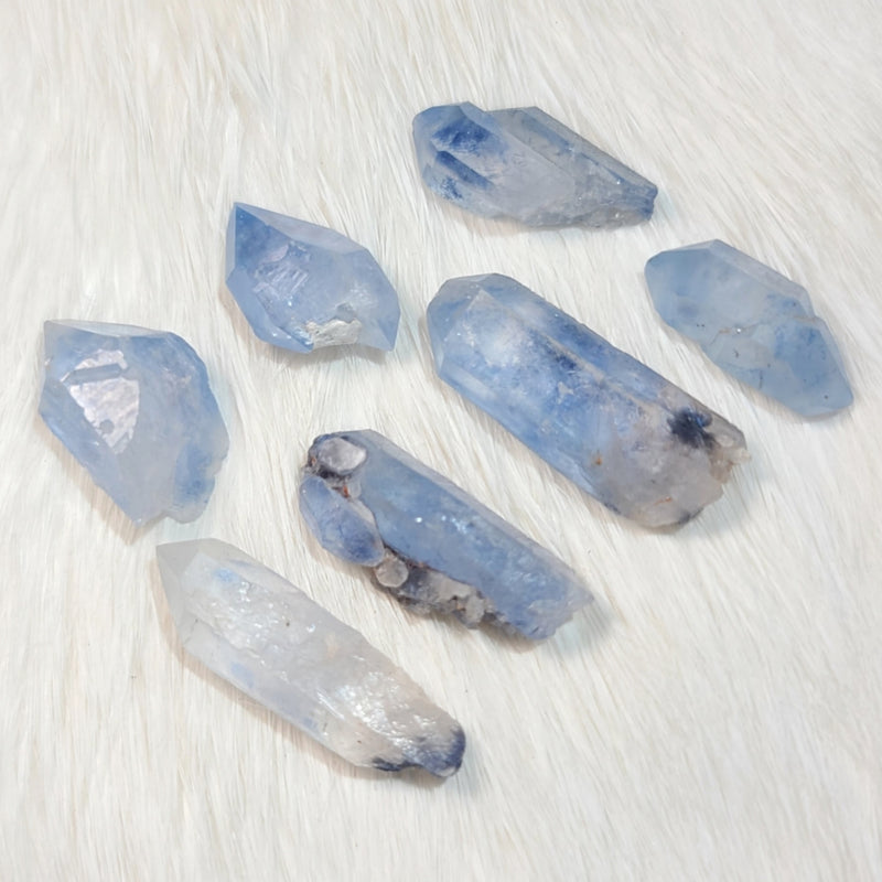 Blue Quartz Crystal Points (Dumortierite)