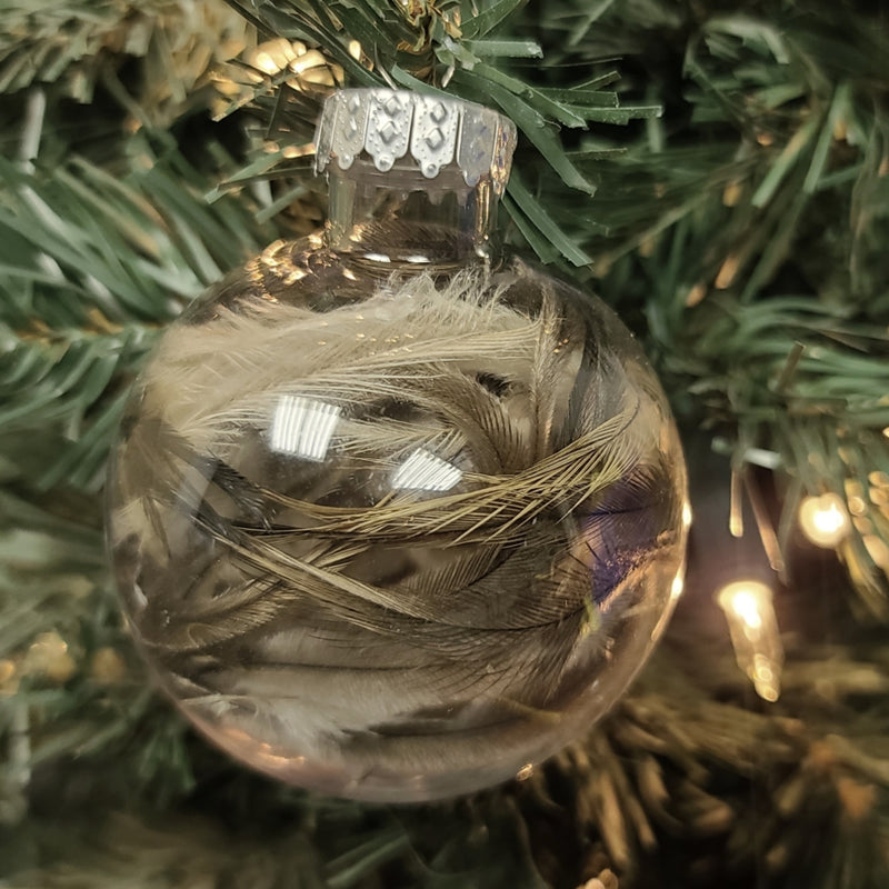Emu Feather Holiday Ornaments