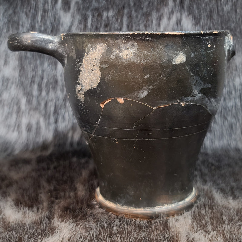 Ancient Greek Black-Glazed Skyphos, C