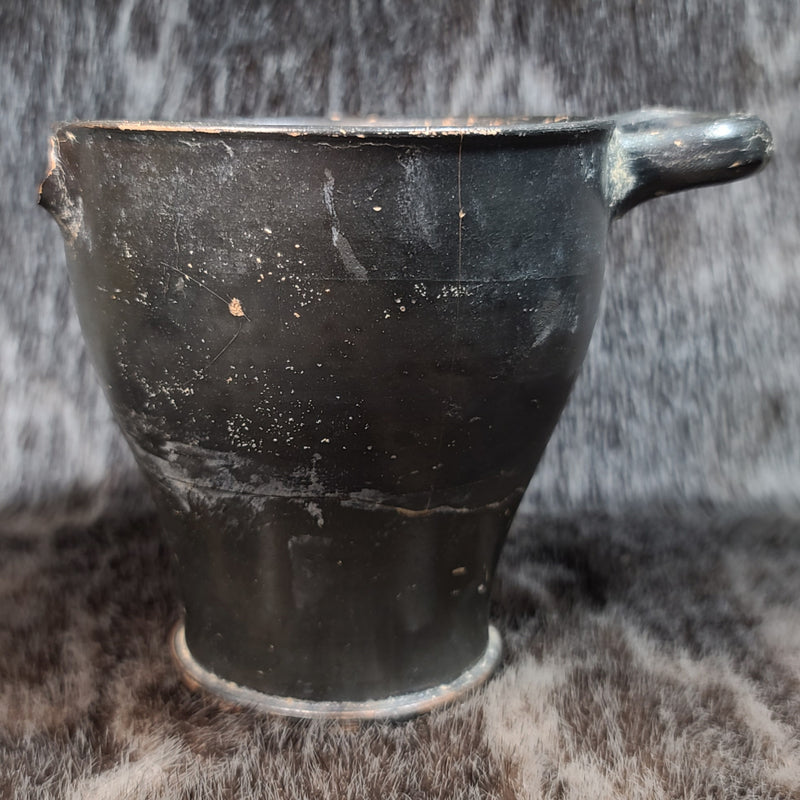 Ancient Greek Black-Glazed Skyphos, C