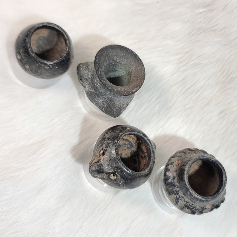 Ancient Colima Votive Blackware Set
