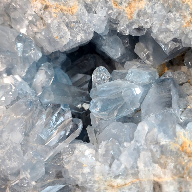 Blue Celestite Crystals, F (9")