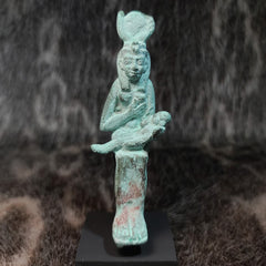 Ancient Egyptian Isis Nursing Horus Figurine