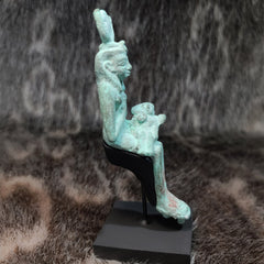 Ancient Egyptian Isis Nursing Horus Figurine